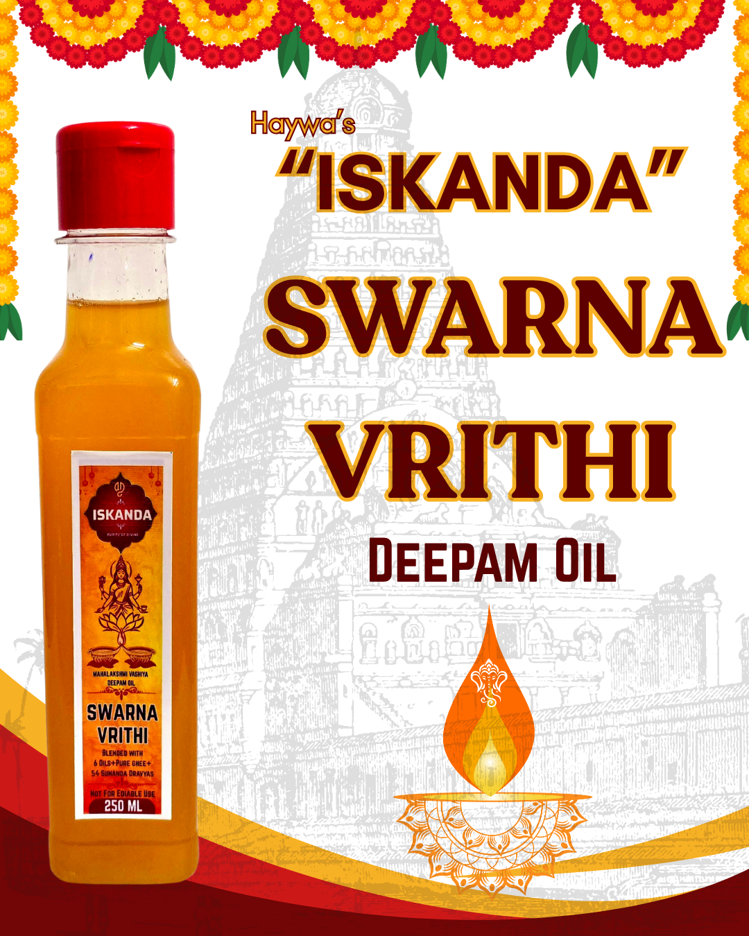 ISKANDA SWARNA VRITHI Deepam Oil-250 ml
