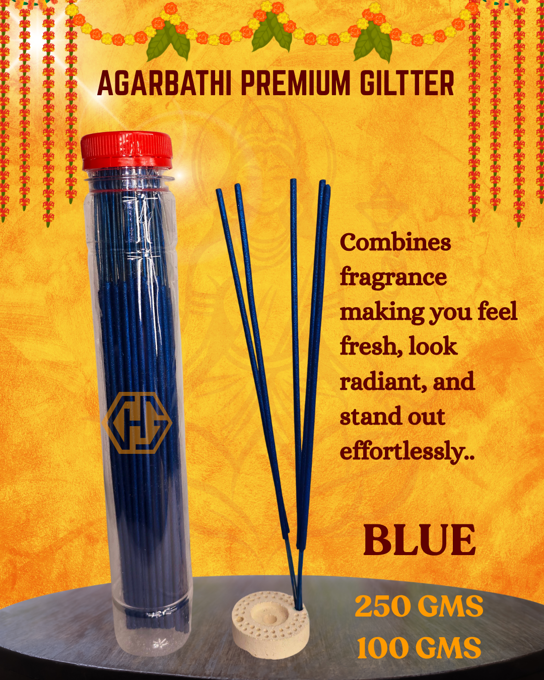 Premium GILITTER "BLUE" Agarbathi
