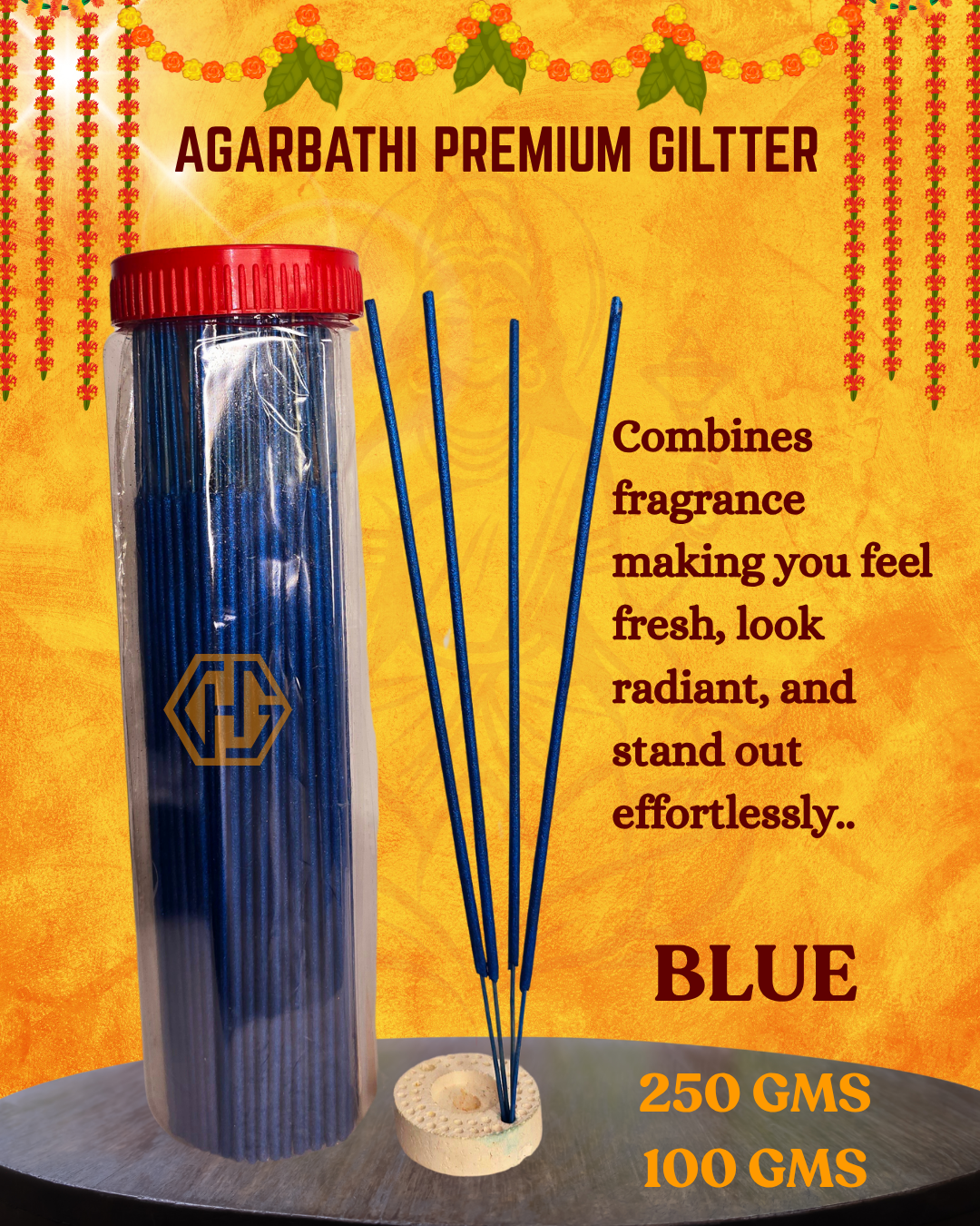Premium GILITTER "BLUE" Agarbathi - Image 2