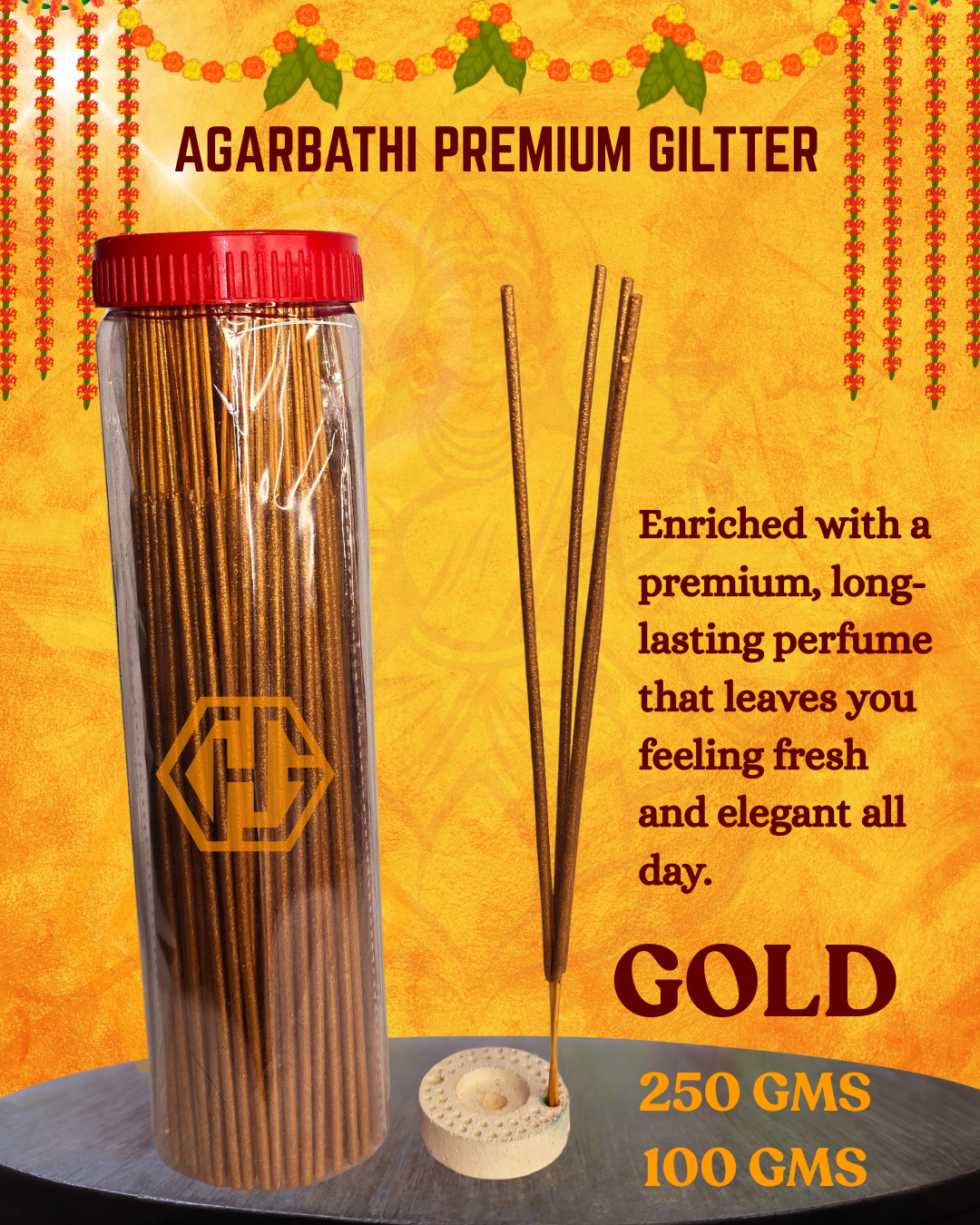 Premium GILITTER "GOLD" Agarbathi - Image 2