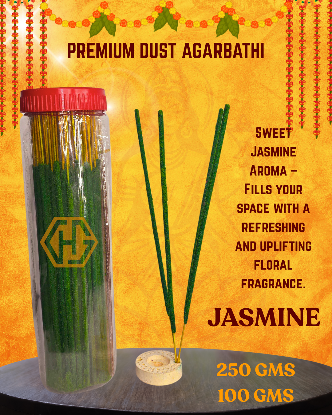 Premium Dust "JASMINE" Agarbathi