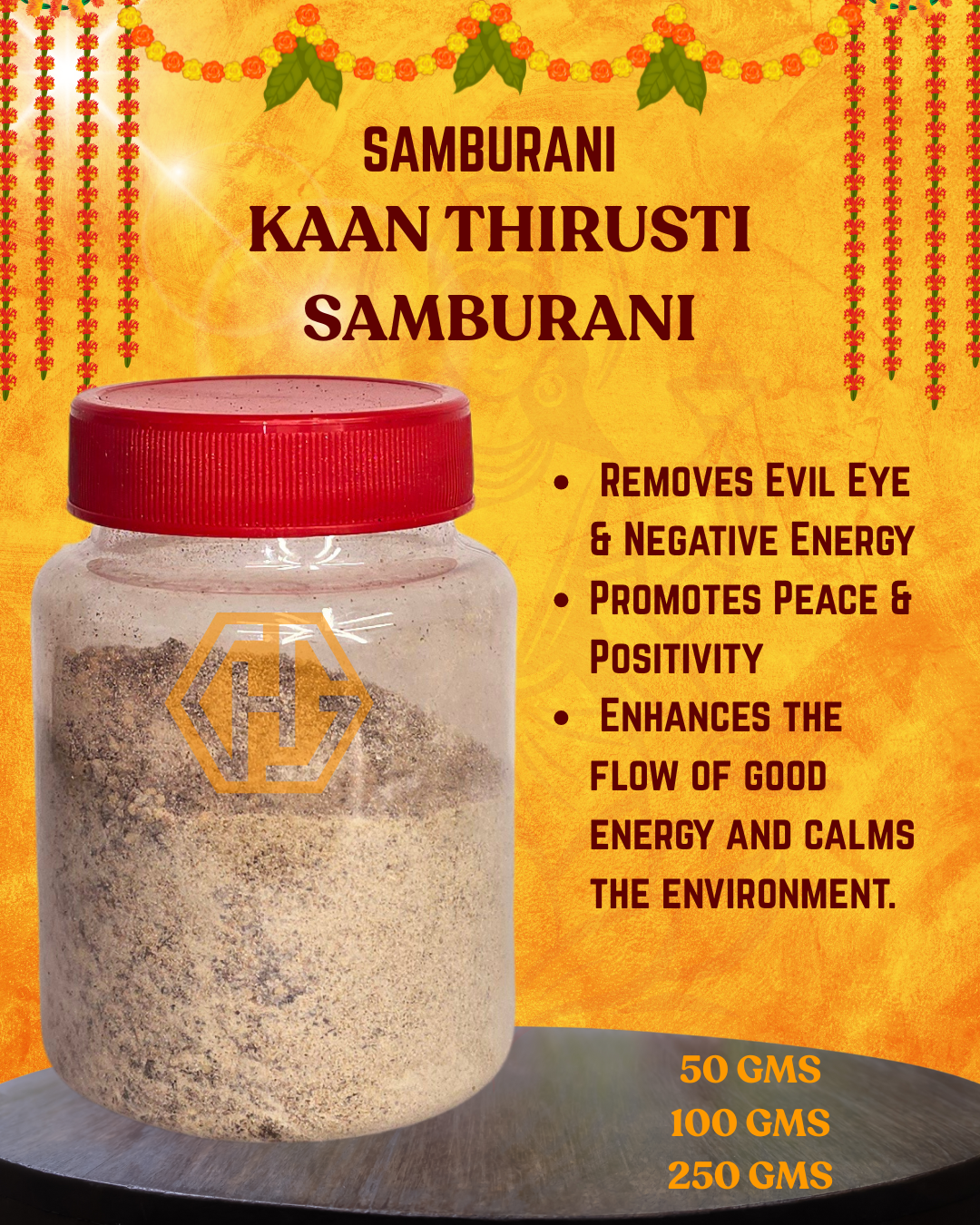 "KAAN THIRUSTI SAMBURANI-250 GMS"