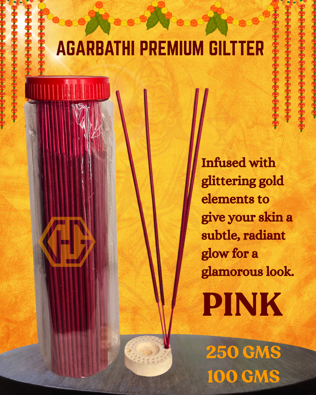 Premium GILITTER "PINK" Agarbathi