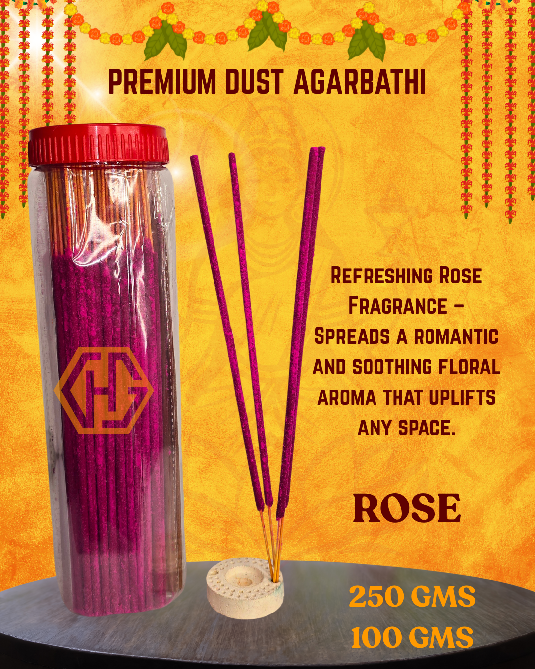 Premium Dust "ROSE" Agarbathi